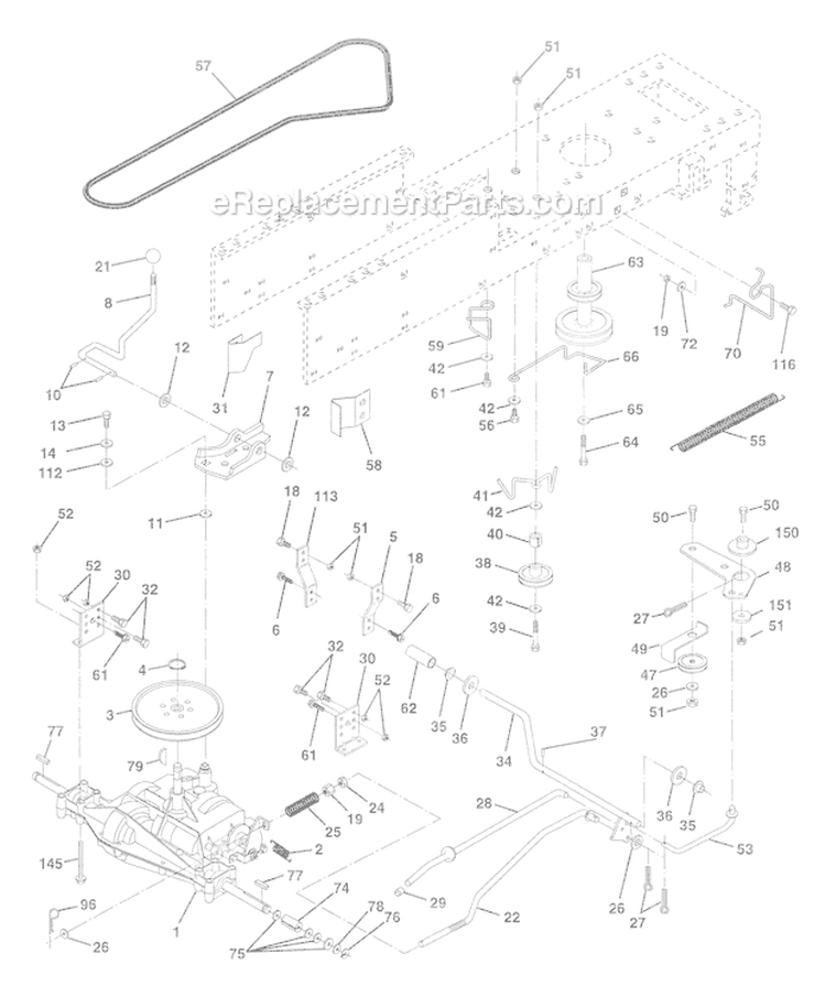 Page C Diagram and Parts List for WE12542E  Weed Eater Lawn Tractor